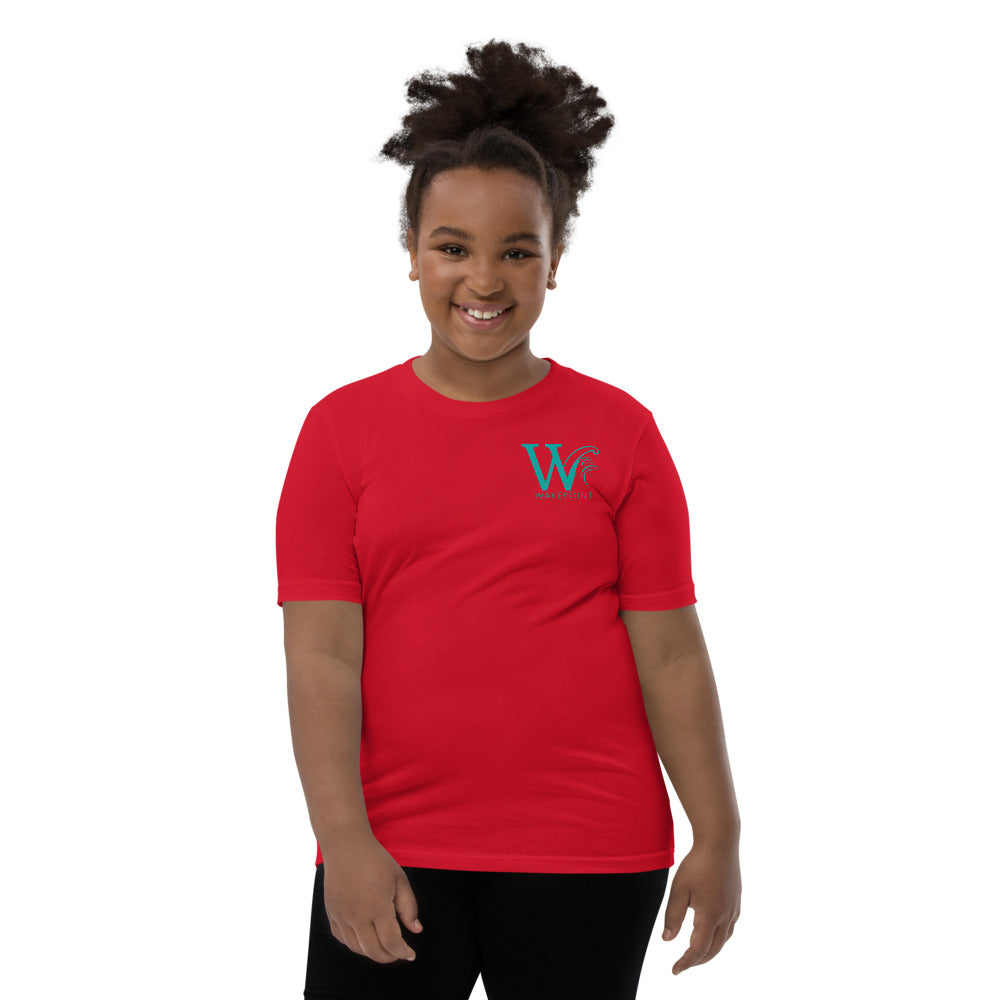 Wakepoint Youth Short Sleeve Pink Boat T-Shirt Red